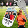 Custom Parkrun Approved Barcode Keychain | Dog Tag Chain with Emergency Contact & Photo! 🔥